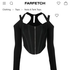 Dion Lee Black Zipper Bodysuit